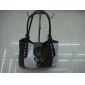 Wholesale 2010 Fashion black and white PU leather fresh women's handbags 9c8n02
