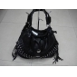 Wholesale Stylish branded women's handbags PU leather fresh black color 9c8n06