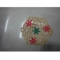 Wholesale 7 Inches Round Bamboo Carpet Flower Decoration Household Tools