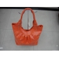 Wholesale Fashionable orange color PU leather hot-sale women's handbags 9c8n20