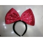 Wholesale Red Flashing Cartoon Hair Hoop With Princess Bowknot Ornament Styles