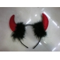 Wholesale Halloween Hair Hoop With Two Red Ox Horn Ornament For Children