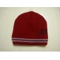 Jacquard Hat Charming Design Red With Black AB Pattern Winter Hats