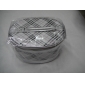 Wholesale silver and cheap comestic bag with handle has 4 little bags inside