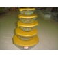 Wholesale fashion set of glasswares with orange color round shape 9cfn02