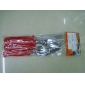 Wholesale Popular western style food steel knife fork spoon tableware set with red handle 9CFN66
