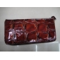 Wholesale Stone grain noble design red PU leather long women's purple wallets