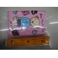 Wholesale Lovely cartoon pink short high quality trifold PU leather purse wallet 9chn30