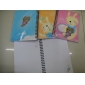 40 Pages Rabbit Cardboard Cover Notebook With Colorful Papers
