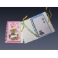Wholesale 48 sheets lovely bear spiral Winding Memo Pad with ballpoint pen