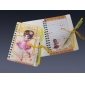 Wholesale 48 sheets cute girl spiral Winding Memo Pad with ballpoint pen