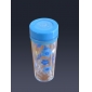 Wholesale 350ml plastic transparent outer Space cup, blue, high quality
