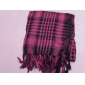 Wholesale DARK RED SOFT FASHION KNITTED HOUNDSTOOTH NECK SCARF SHAWL WRAP