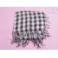 Wholesale HOT!Pretty silver thread plaid silk scarf for girl's gift