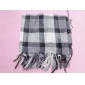 Wholesale Gorgeous big plaid silk scarf for girl's gift with silver thread
