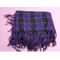 Wholesale Gorgeous three-color plaid silk scarf for girl's gift with silver thread