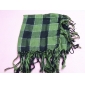 Wholesale Wonderful Mixed Green plaid silk scarf for girl's gift with silver thread
