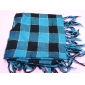 Wholesale Wonderful Mixed Blue plaid silk scarf for girl's gift with silver thread