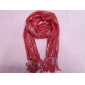 Wholesale red trendy silver thread long shawl scarf perfect for girl's gift