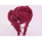 Beautiful red falbala silver thread scarf shawl with strong scalability