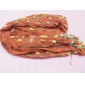Wholesale Yellow Hand-knitted Soft Yarn Fringed Scarf Lady's Apparel Accessories