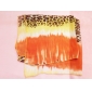 Wholesale Great Orange Leopard Printed Women Two-tone Soft Shawl Scarf