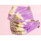 Wholesale Stylish Light Purple Leopard Printed Women Two-tone Soft Shawl Scarf