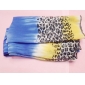 Wholesale Stylish Dark Blue Leopard Printed Women Two-tone Soft Shawl Scarf
