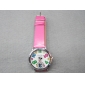 Wholesale 2010 Promotional newly design decorative fashion nobler electronic wrist watch with pink PU watchband