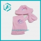 Wonderful Pink Cartoon Design Plush Scarf Hat Glove Set