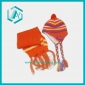 Wholesale Good Texture Striped Hat Lace Scarf 100% Acrylic Orange Hat Scarf Set