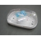 Wholesale Square Plastic Soap Box With White Bottom and Transparent Cover
