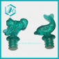 Wholesale Unique Plastic Green Column  Bottle Stopper With Animal Shape Grip