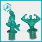 Wholesale Unique Use Plastic Green Column  Bottle Stopper With Human  Shape Grip