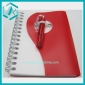 Wholesale Student Daily Use Notebook And  Pen Set With Red And White Cover Dimension 13.5*10cm