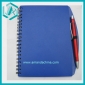 Wholesale Elegant Daily Use Notebook And Pen Set With Blue Cover Dimension 17.5*15cm