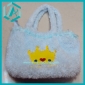 Wholesale Stylish cute white handbag with imperial crowm
