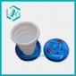 Wholesale Blue Face Cover Shape Daily Use Plastic Transparent Retractable Cup With Diameter 7CM And Height 8CM