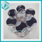 Wholesale Glass Bottle And Plastic Cover Cruet Set, 6pcs Set, With A Iron Stand