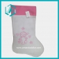Wholesale White and pink cute Chistmas sock gift home use on holidays