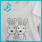 Wholesale White T-shirt dress girl's short sleeves with cute pictures on sale