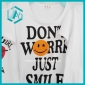 Wholesale Ladies' T-shirt white color with letters and a Sun printing sleeve all size