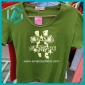 Wholesale cotton girl's T-shirt on sale S ML XL XXL grass roots in green