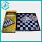Wholesale 7.7" vintage plastic chess set made in China game white and golden