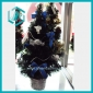 Wholesale New inter design green economical artificial Christmas tree with blue bowknot decoration
