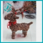 Wholesale Christmas inter design cute rattan deer Christmas ornamnet home decoration