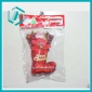 Wholesale Merry Christmas red shoe ornament with a Santa Clause Christmas hangings on the tree