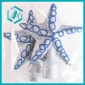 Wholesale Christmas gift ornament with a silver and light blue starfish pattern Christmas tree hangings decoration