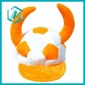 yellow and white cotton polyester with ox horn Christmas cap&hat