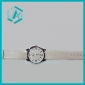 Wholesale Casual Girl White Quartz Analog Black Dial Leather Wrist Watch